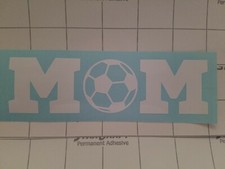 Soccer MOM Vinyl Decal Car truck Bumper Window Van Laptops Office Yeti