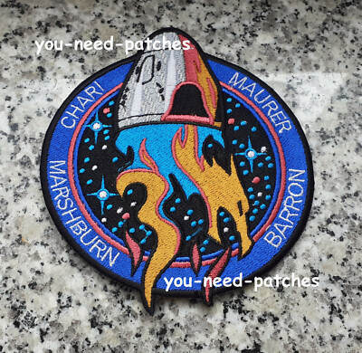 NASA Space ESA Crew-3 Chari Marshburn Maurer Barron Crew Dragon Patch Emblem
