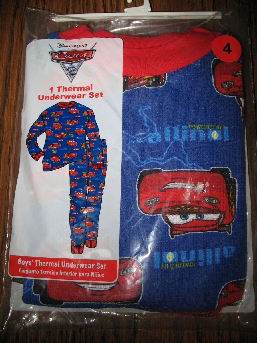 DISNEY PIXAR CARS Thermal Long Underwear Boys Girls-NEW Size 4 Buy More and  Save