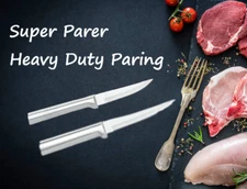 Rada 2 Pc Set Super Parer and Heavy Duty Paring Knife (Silver Handle)
