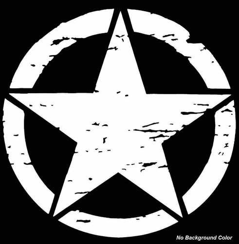 Distressed Army Star Body Hood Decoration Bumper Sticker For Jeep Wrangler - Foto 3 di 8
