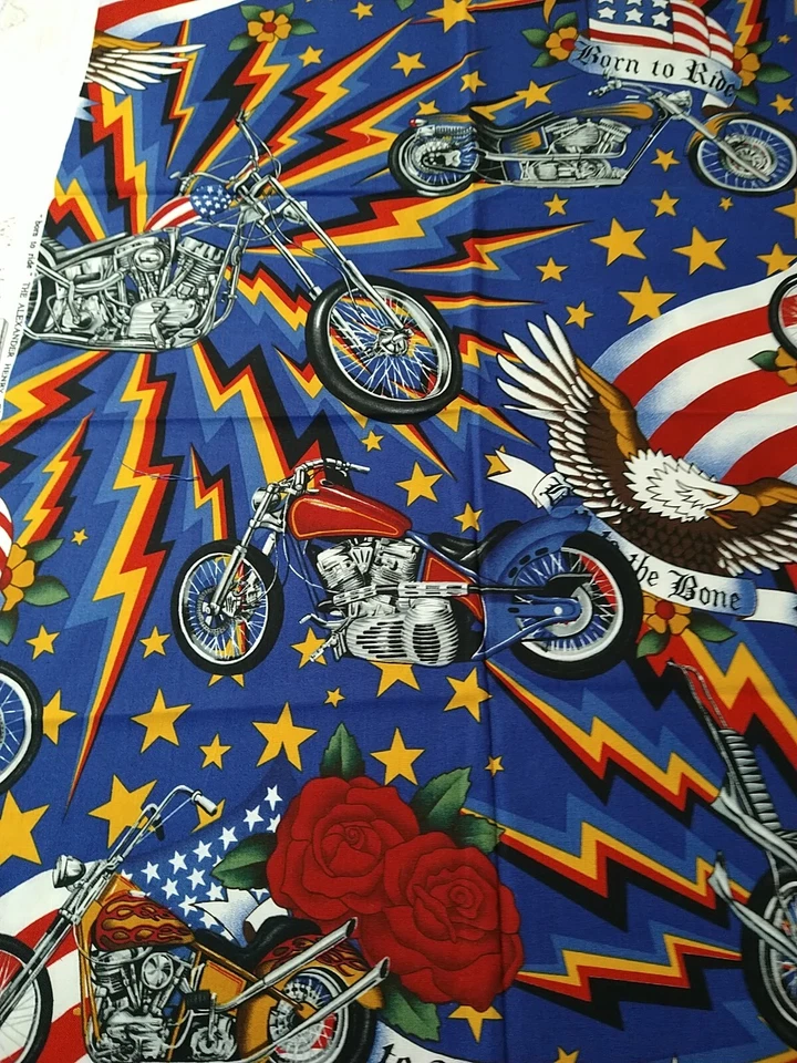 Alexander Henry BORN TO RIDE Motorcycles Choppers Flags Lightning 2002 HTF RARE - Image 3 of 3
