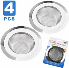 4.5'' Stainless Steel bathroom Sink Strainers for Kitchen Sink drain basket 4pcs