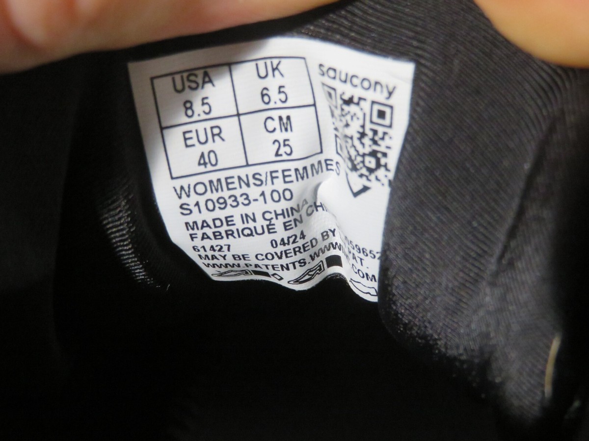 Saucony Hurricane 24 Womens 8.5 Shoes Black S10933-100 Running
