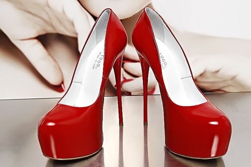 1969 Hecho en Italia Tacones Altos Icónicos AST Plataforma Cuero Bombas Rojo 35 - Imagen 12 de 12