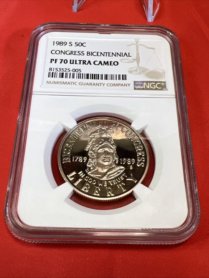 1989 S PF70 UC Congress Congressional Commemorative Half Dollar NGC - Image 2 of 4