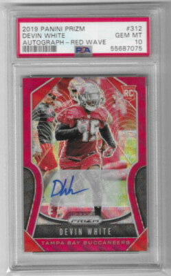 DEVIN WHITE 2019 PANINI PRIZM RED WAVE AUTO RC /149 PSA 10 GEM MINT BUCCANEERS