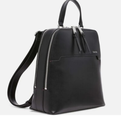 Calvin Klein Jasper Heathered Texture Zip-Around Backpack Black/Gray Women\'s Bag Calvin Klein Backpacks for Women | Online Sale up to 58% off  main image 4