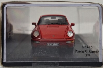 Porsche 911 964 Carrera 4 1989 India Red 1:43 Spark S3415 Porsche
