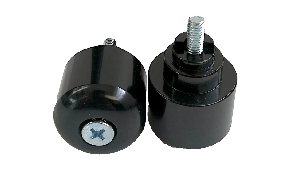 x Manubrio Honda Coppia Tappi Alluminio Nero Bilanceri Terminali Tipo Originali - Immagine 3 di 4