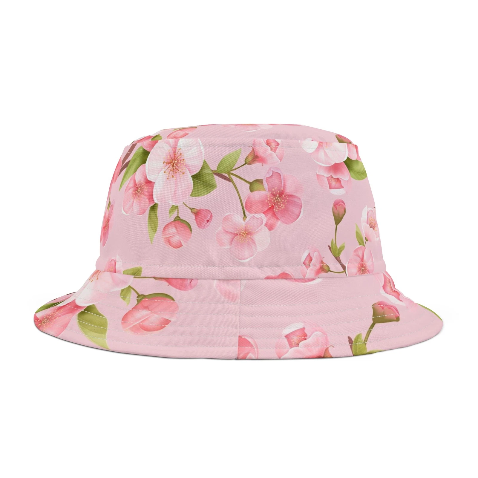 Floral Pink Bucket Hat, Summer Accessory, Beach Hat