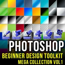 DESIGN TOOLKIT FOR PHOTOSHOP CS,CS2, CS3,CS4, CS5, CS6, CC - BEGINNER VOL1