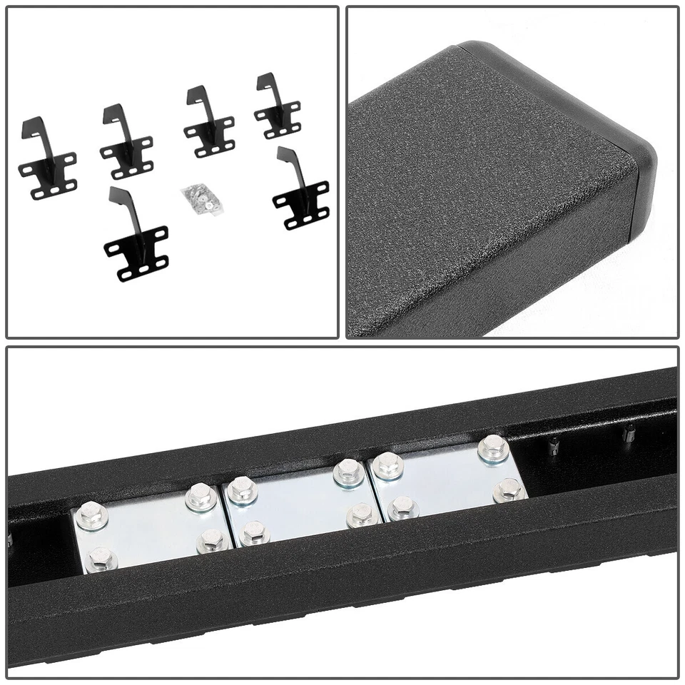 For 2019-2022 Ram 1500 Crew Cab 5" Flat Side Step Nerf Bar Running Board Black - Image 4 of 4