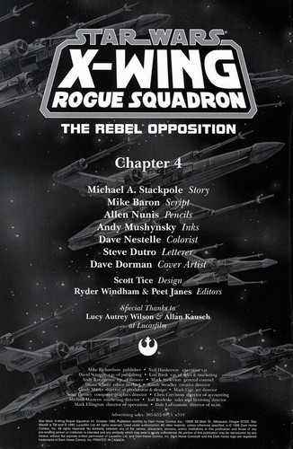 STAR WARS: Rogue Squadron #4 NM- 1995 A.Nunis DARK HORSE *Ships Free w/$35 Order - Picture 2 of 4