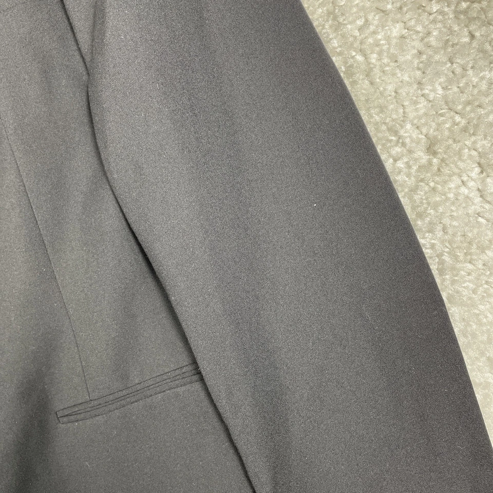 Esmoquin Lanvin Paris Hombre 50XL Negro Pantalones 40x35 Cintura Ajustable Plisado Hecho en EE. UU. Foto 4 de 4