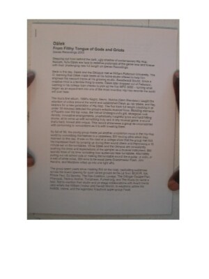 Dalek Press Kit From Filthy Tongue Of gods And Griots