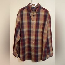 Roundtree  Yorke Men  s Portuguese Flannel Shirt br Cotton Plaid Size XL.NWT