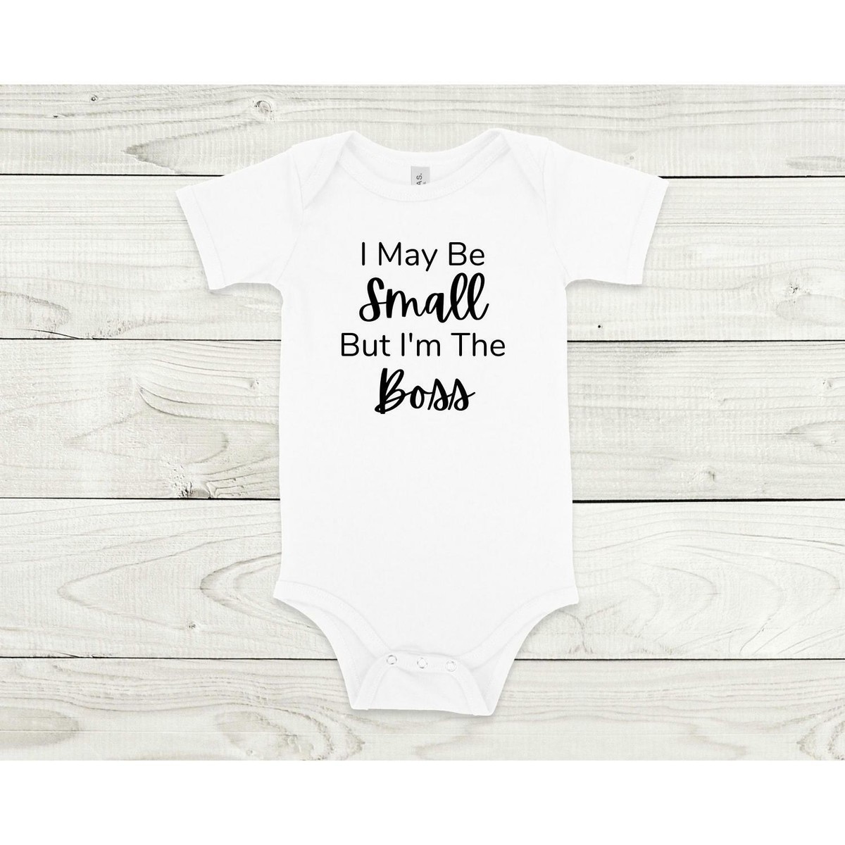 I May Be Small But I'm The Boss Baby Onesie Funny Baby Onesie