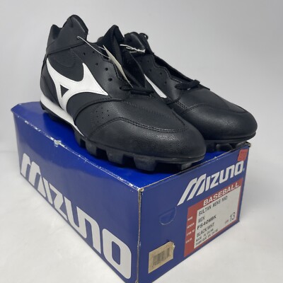 Mizuno Sultan Mid Men Size US 13 FS40MBK Black Baseball Spike/Cleats New
