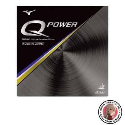 Neu MIZUNO Qpower Tischtennis Belag 83JRTA98 schwarz Dicke: 2,1