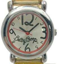 Vintage Betty Boop Silver Tone Watch Graphic Strap New Battery ✔️