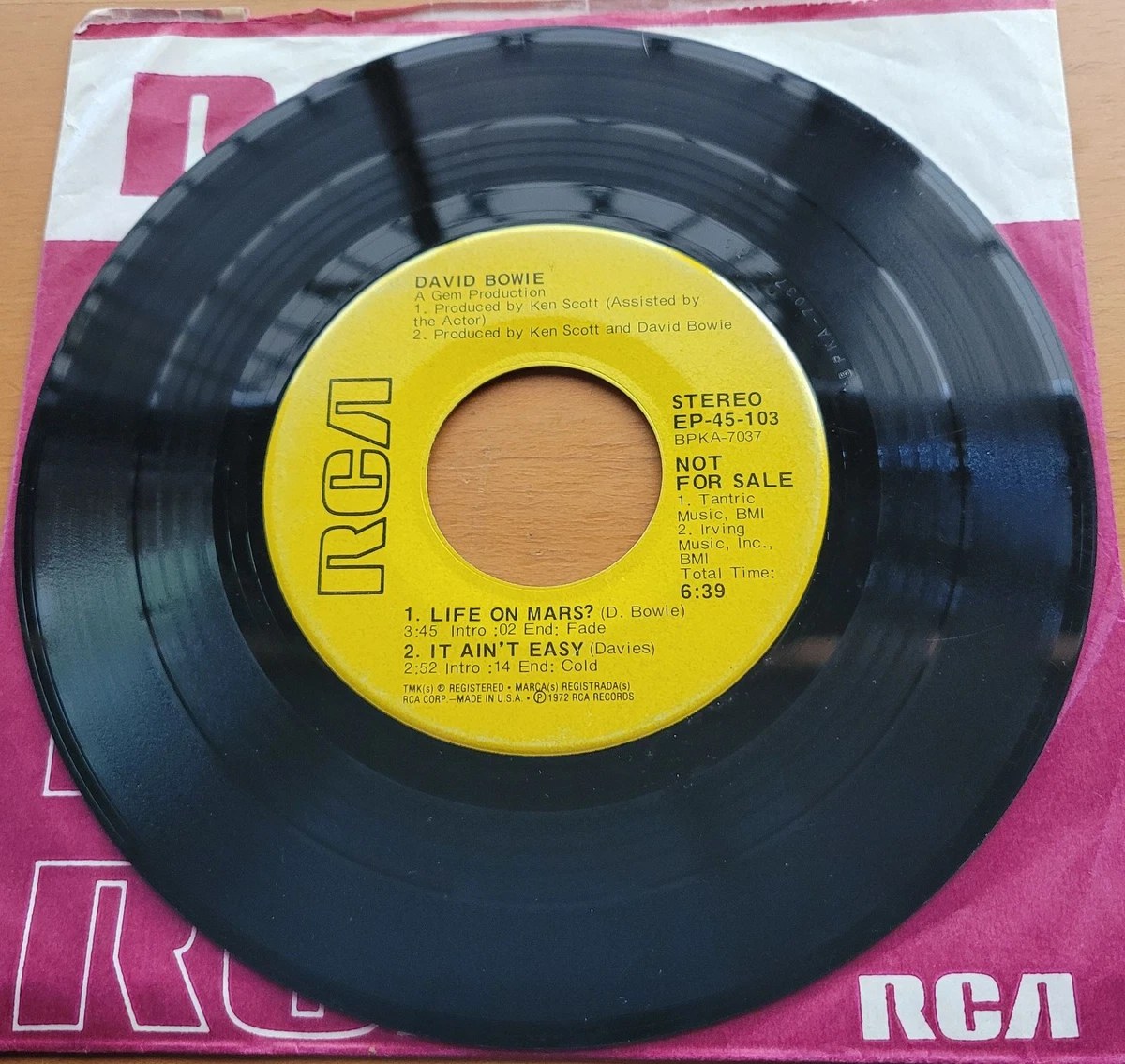 DAVID BOWIE - Promo EP - USA