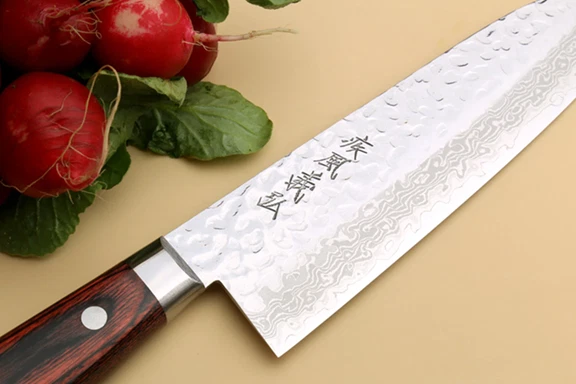 Japanese "Tsuchime" Hammered Damascus Steel 9" French Chef's Knife - Brand New!
Opens in a new windo