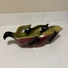 Hulls Pottery Leaf Planter # 78 Pink & Green 1950's Excellent Condition