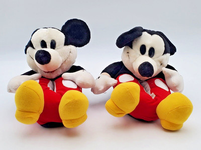 Vintage 1996 Walt Disney Mickey Mouse Plush House Slippers Size Ladies Small 5-6