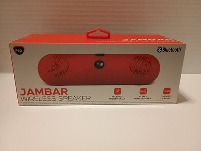 iHip JAMBAR Wireless Bluetooth Speaker Portable Call Answer30ft Range New sealed