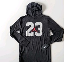 Air Jordan Jumpmen Logo Cotton Hoodie Shirt Big Boys size M L XL Black