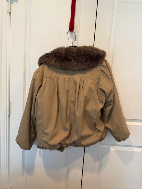 possum lined bomber jacket poplin shell-as is - image 2