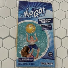 Inflatable Beach Ball Bestway H2O GO Glitter Fusion 16 Gold Pool Water Kids