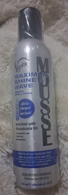 Vigorol Maximum Shine & Wave Hair Mousse w/ Macadamia Oil, Non-Drying 12 oz