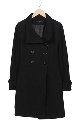 Hallhuber Mantel Damen Jacke Parka Gr. EU 34 Wolle Kaschmir Schwarz #vylz4bk