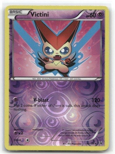 Victini (43) Reverse Holofoil Noble Victories 43/101 MP Pokemon
