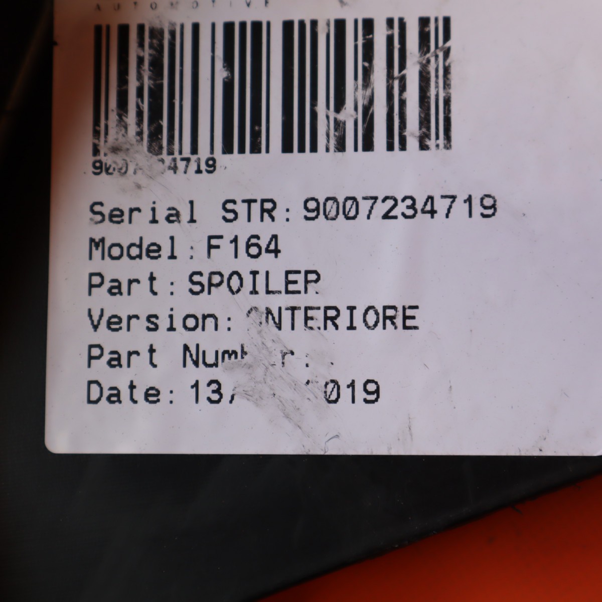 FERRARI PORTOFINA SPOILER FRONT BUMPER 2019 2020 2021 2022 F164 OEM