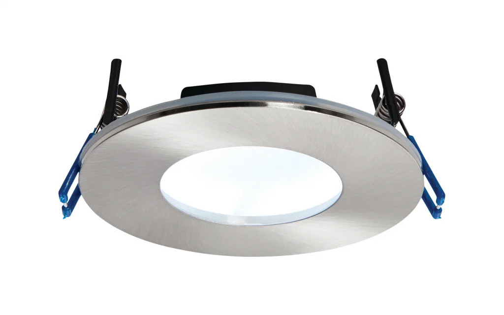 Downlight Silver OrbitalPLUS LED Fixed Satin Nickel 9w 5000K Daylight White IP65