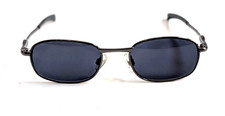 NWT Vintage 90's Rectangle Metal Designer Sport Sunglasses D. Gunmetal 
