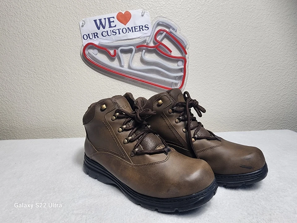 Botas femininas TOTES #73277 couro inverno/caminhada renda marrom tamanho 9 M EUA - Imagem 4 de 4