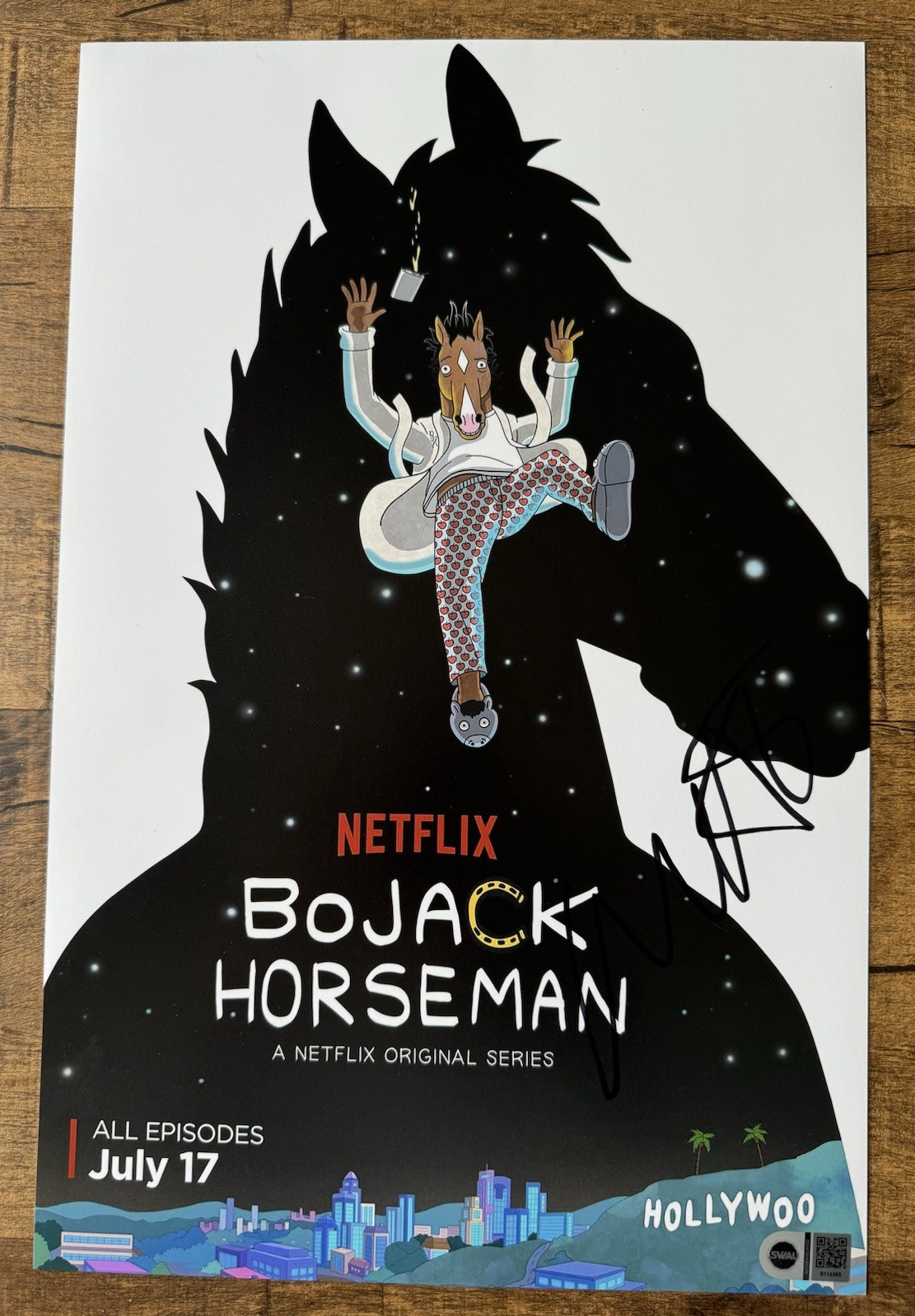 Will Arnett Signed  BoJack Horseman 11x17 Poster Autograph Proof SWAU COA