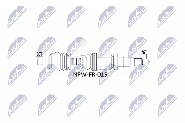 NTY NPW-FR-019 Antriebswelle Vorne Rechts FüR Ford-image