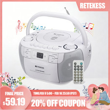 CD Player Boombox TR621 Cassette Player Portable AM FM Radio Stereo for Home