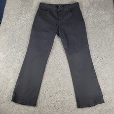 NYDJ Jeans Womens 14 Black Bootcut Lift Tuck Dark Wash Stretch Denim Made In USA