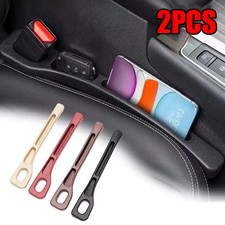 2 Pcs Car Seat Gap Filler Organizer Anti-Drop Storage Pocket Pad Universal Fit