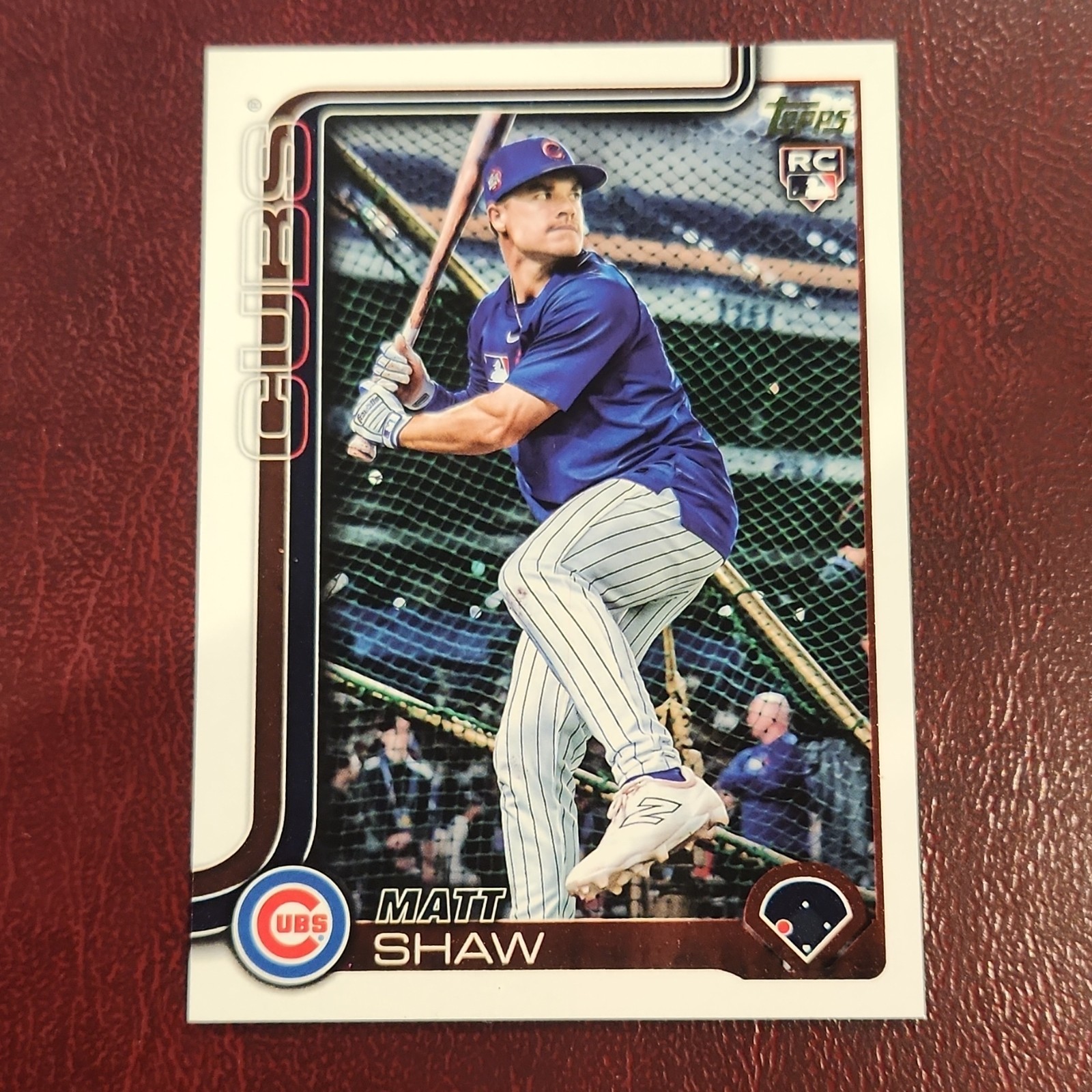 2025 Topps Series Update Matt Shaw RC Golden Mirror Image Variation SSP US200
