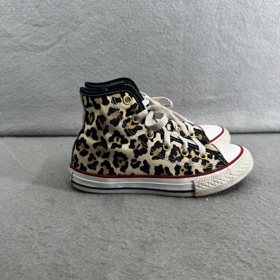 Zapatos Converse Niñas Talla 13 Chuck Taylor All Star Top Alto Estampado Guepardo Marrón Foto 4 de 4