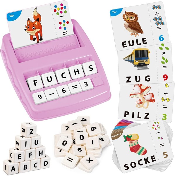 Montessori Spielzeug Buchstaben Zahlen Lernen Set Ab 3-8 Jahre Lernspiele-image