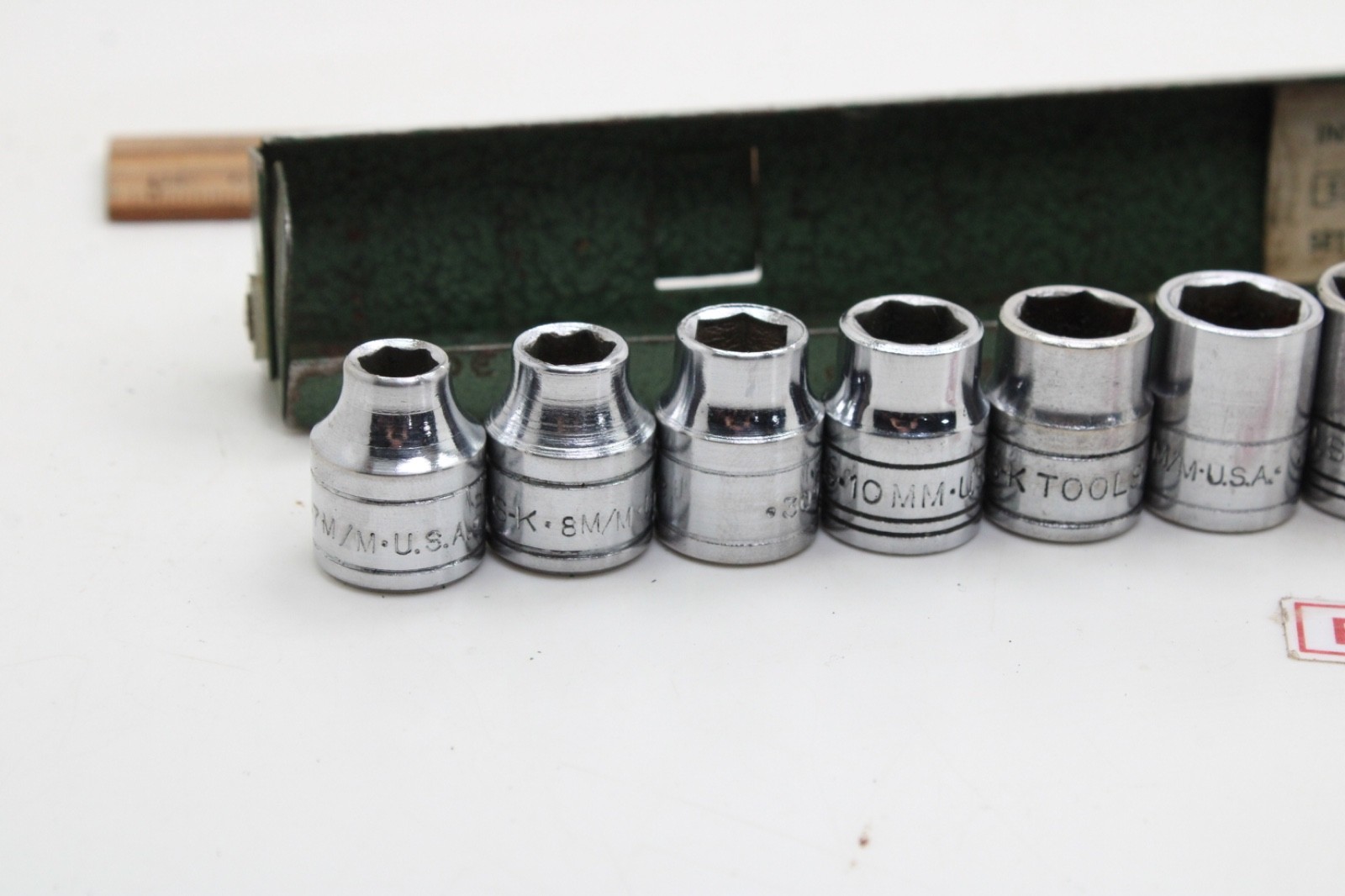 S-K Tools 300 Series 7-19mm 3/8" Drive 13 Piece 6 Point Metric Socket Set USA