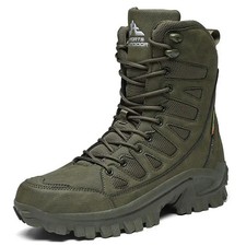 Botas de Trabajo Combate Exterior Antideslizantes Senderismo Trekking Motocicleta Zapatos para Hombres